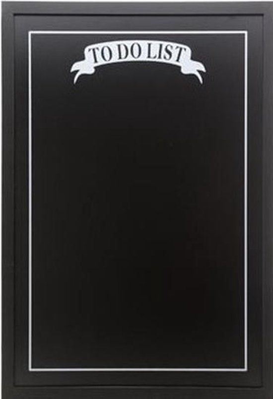 Zwart krijtbord/memobord 40 x 60 cm incl - Takenlijst bord -... | bol.com