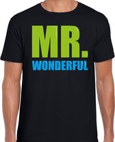 Mr. wonderful fun tekst t-shirt zwart heren S