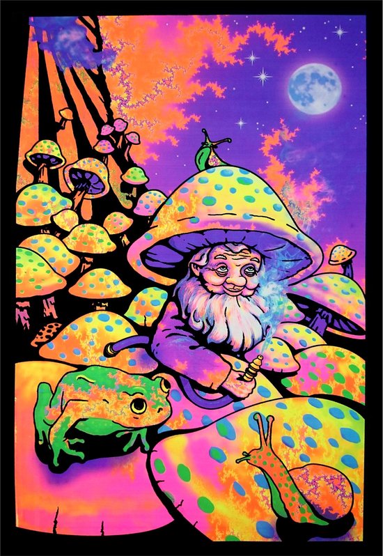 Mushroom Man - Blacklight Poster