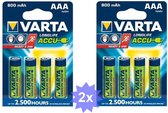 Varta Oplaadbare batterij AAA HR3 800mAh - 8 Stuks (2 Blisters a 4st)