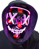The Purge Halloween  Roze Led Verkleed Masker
