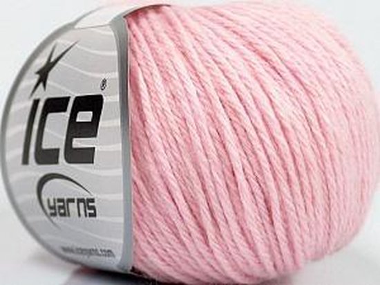 Breiwol licht roze 50grams bollen merino wol, acryl en polyamide | bol.com