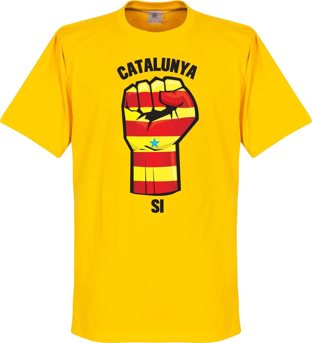 Catalonië Fist T-Shirt - Geel - XXXL