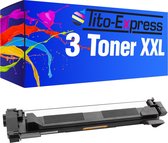PlatinumSerie 3x toner cartridge alternatief voor Brother TN-1050 XL