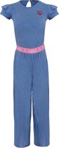 Little miss juliette zachte blauwe jumpsuit wijde 7/8e pijpen - Maat 110/116