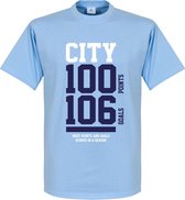 Manchester City 100+ T-Shirt - Licht Blauw - S