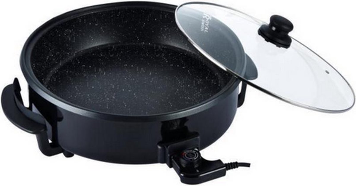 Elektrische Pizza pan Paella pan Hapjes pan 42 cm Royal Swiss