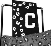 Leopard tekstbord met letter voornaam-leuk voor op een kinderkamer-letter C