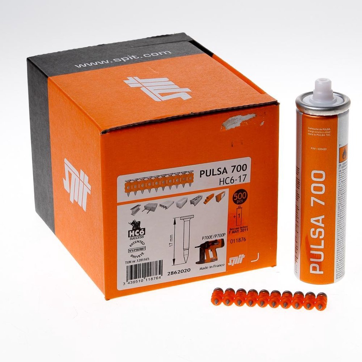 Spit pulsa nagel HC 6 x 17mm + gas p700