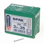 Spax Spaanplaatschroef Verzinkt Torx 3.5 x 35 - 200 stuks