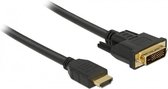 Adaptateur de câble vidéo DeLOCK 85652 1 m HDMI Type A (Standard) DVI Zwart