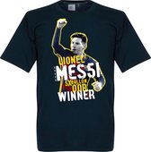 Messi 5 Times Ballon D'Or Winner T-Shirt - XXXL