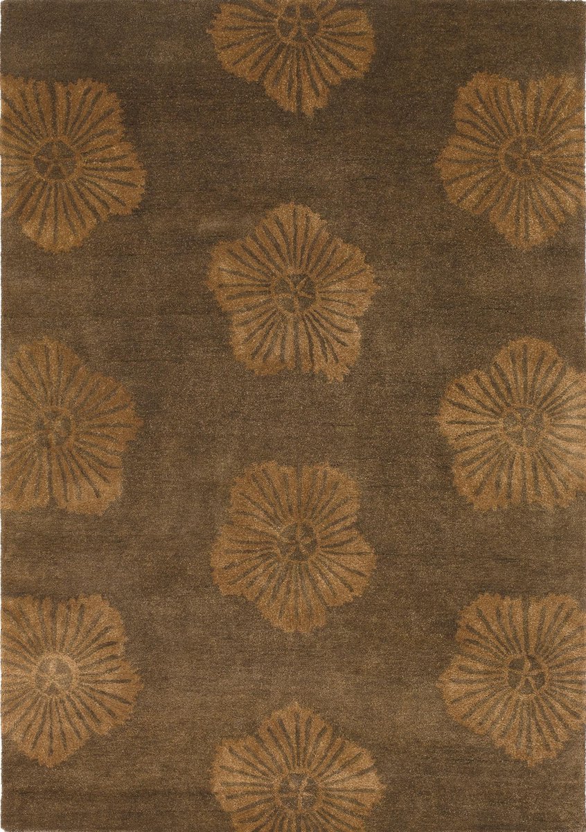 LIGNE PURE Fantasize Vloerkleed/tapijt - Bruin Groen - 170x240