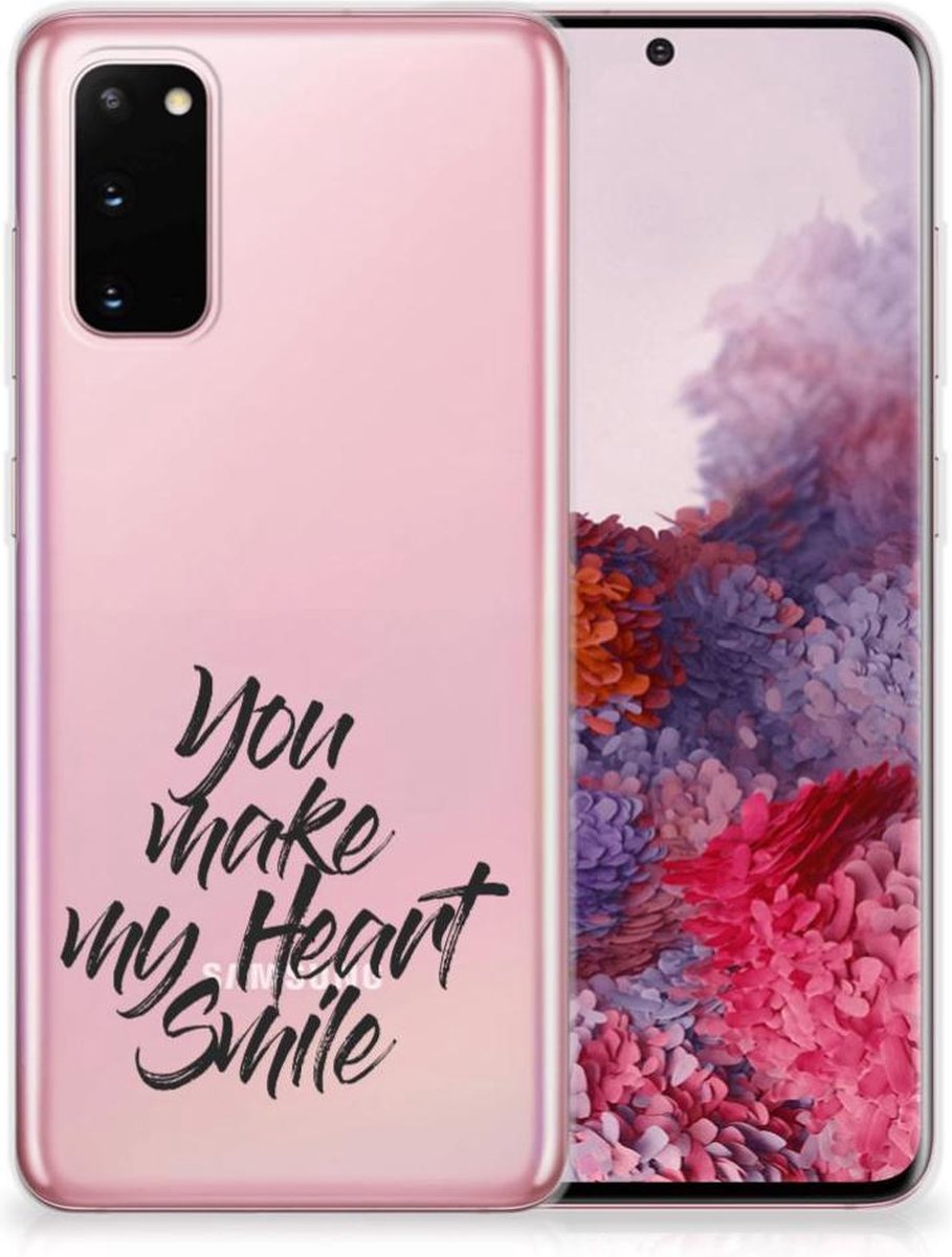 Samsung Galaxy S20 Siliconen hoesje met naam Heart Smile