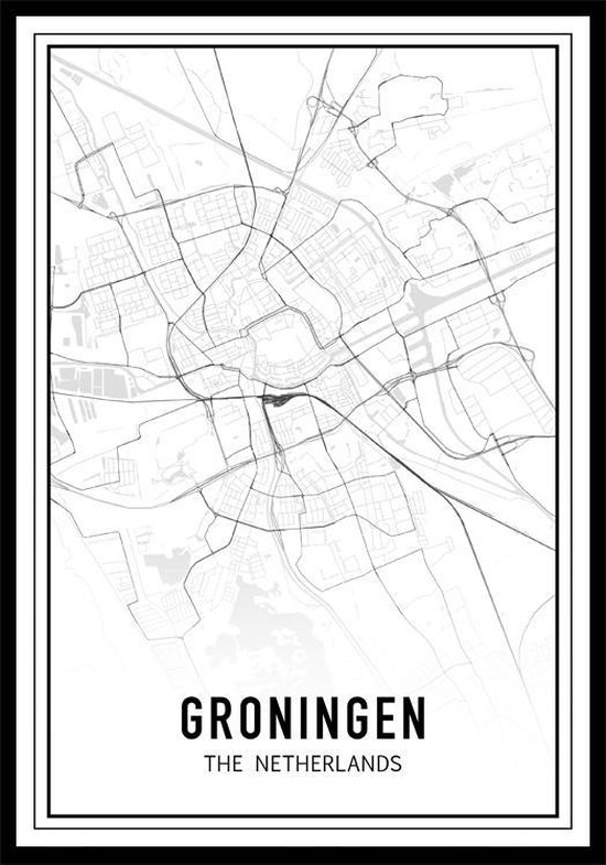 City Map Groningen A4 stadsposter