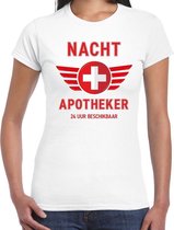 Nacht apotheker drugs verkleed t-shirt wit voor dames XS