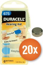 Pack Benefit Piles pour aides auditives Duracell - Type 675 (bleu) - 20 x 6 pcs