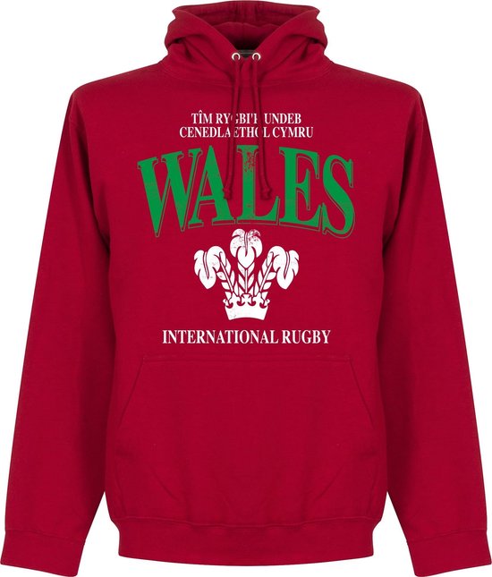 Wales Rugby Hooded Sweater - Rood - XL