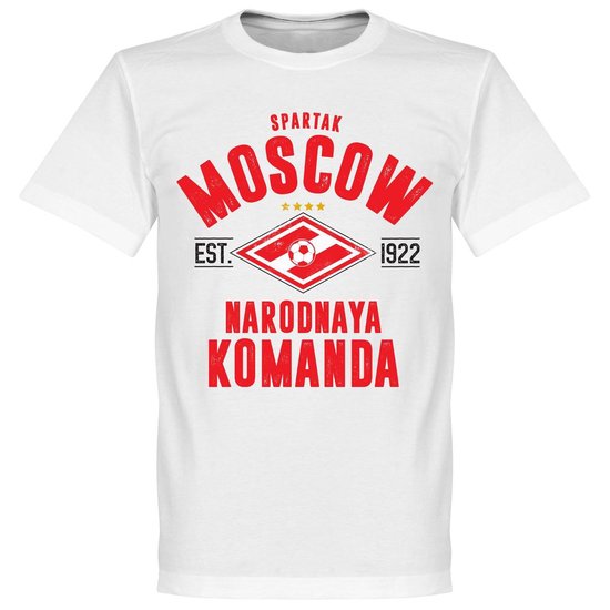 Spartak Moskou Established T-Shirt - Wit - XXL