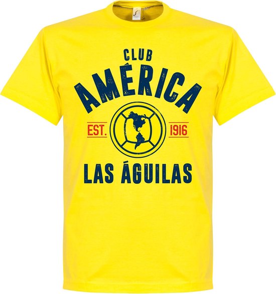 Club America Established T-Shirt - Geel - XL