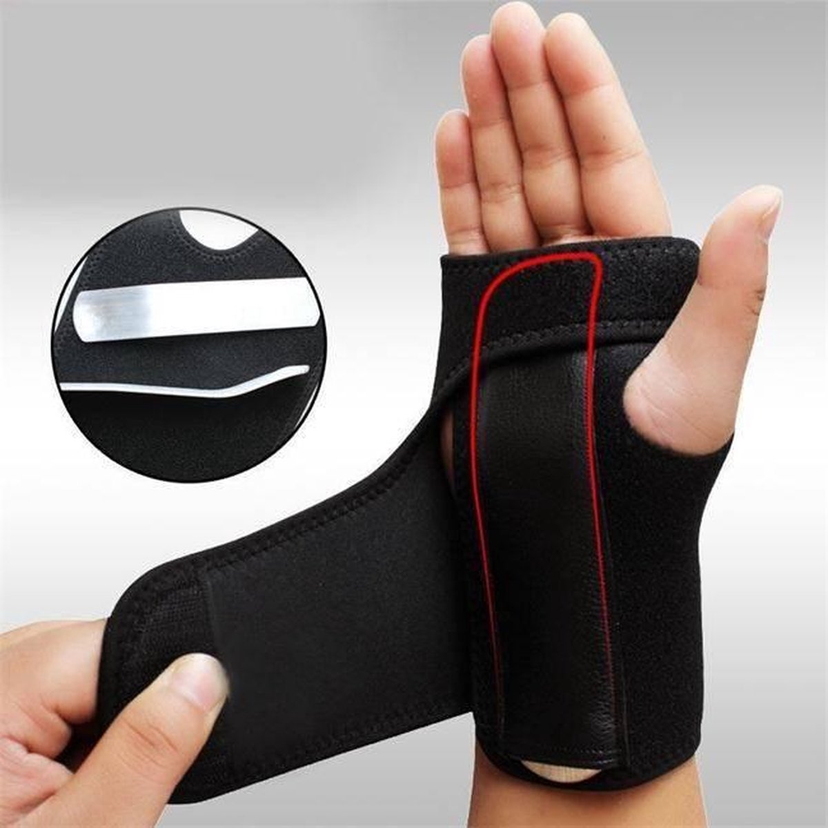 GO Medical Carpaal Tunnel Syndroom Spalk / Polsbrace - Links - Zwart