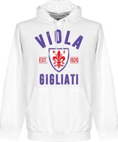 Fiorentina Established Hooded Sweater - Wit - L