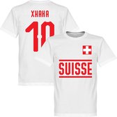 Zwitserland Xhaka 10 Team T-Shirt - Wit - XS