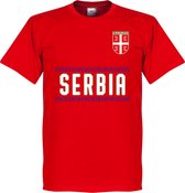 Servië Team T-Shirt - Rood - XXXL