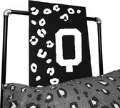 Leopard tekstbord met letter voornaam-leuk voor op een kinderkamer-letter Q