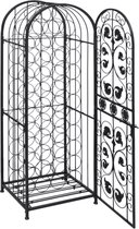 Wijnrek voor 45 flessen metaal (incl. vloerviltjes)