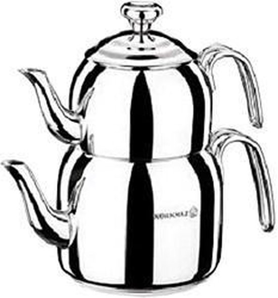 Korkmaz droppa theepot - Midi Tea Pot Set - Caydanlik Takimi