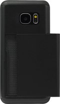 ADEL Kunststof Back Cover Hardcase Hoesje Geschikt voor Samsung Galaxy S7 - Pasjeshouder Zwart