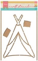 Marianne Design Craft Stencil - Tipi by Marleen