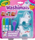 Washimals Pets! Wilbur en Figaro, twee witte hondjes om te kleuren met drie stiften en een borstel.