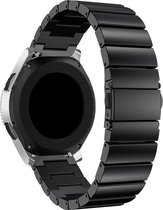 SmartphoneClip® Metaal Classic schakel Zwart Bandje geschikt voor Samsung Galaxy Watch 46mm