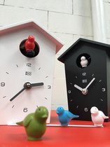 Mini Birdhouse Zwart Koekoek of Vogelgeluiden Klok