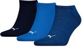 Puma Invisible  Sokken - Maat 35-38 - Unisex - navy/blauw/wit 9-pack
