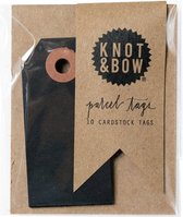 Knot & Bow - Tag - Zwart - 10 stuks