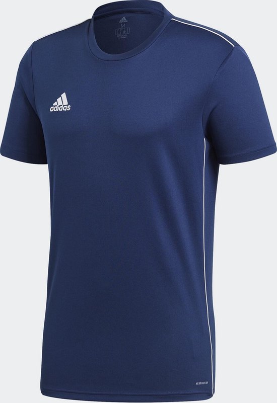 Adidas Core 18 Sports Shirt Hommes - Bleu Foncé / Blanc - Taille XS