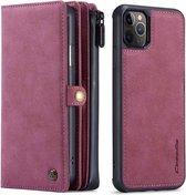 iPhone 11 Pro Bookcase hoesje - CaseMe - Effen Rood - Leer