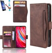 Samsung Galaxy Note 10 Lite / A81 Book Case Bruin Cover Case Hoesje Lederen Pu - 1 x Tempered Glass Screenprotector PMTBL