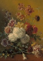 MyHobby Borduurpakket – Stilleven met bloemen (Van Os) 50×70 cm - Aida stof 5,5 kruisjes/cm (14 count)