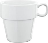 Cosy en Trendy Everyday White Melkbeker  d8xh8.2cm  Porselein - (Set van 6) En Yourkitchen E-kookboek - Heerlijke Smulrecepten