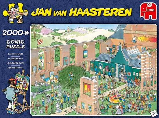 Jan van Haasteren De Kunstmarkt puzzel - 2000 stukjes - Jan van Haasteren