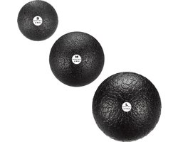 Trendy Sport Massageballen - set van 3 ballen - Trendy Bola - Trigger point therapie ballen - 3 verschillende afmetingen - S(6cm) - M(8cm) - L(10cm) - Zwart