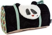 Les Deglingos Weekend Tas Panda Zwart/wit 45 Cm