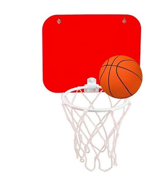 Mini Basketbalring met Net + Basketbal | 10 CM | Rood - Wit | bol.com