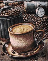 diamond painting 38x48 cm koffie