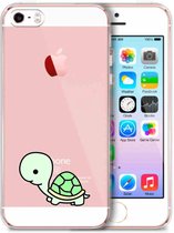 Apple Iphone 5 / 5S / SE2016 transparant siliconen cover hoesje schildpadje