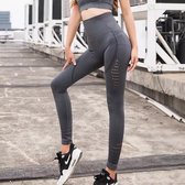 Fitness/Yoga legging Maat M - Fitness legging - sport legging Stretch - squat proof - Donker grijs - LOUZIR